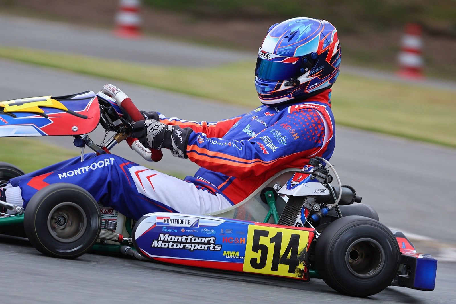Erwin Montfoort #514 racing at United Karting Series — Wayland Industries Holding sponsored driver